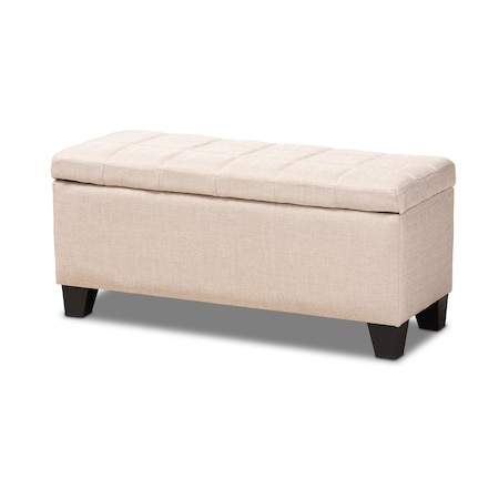 Baxton Studio Fera Beige Upholstered Storage Ottoman 154-9273